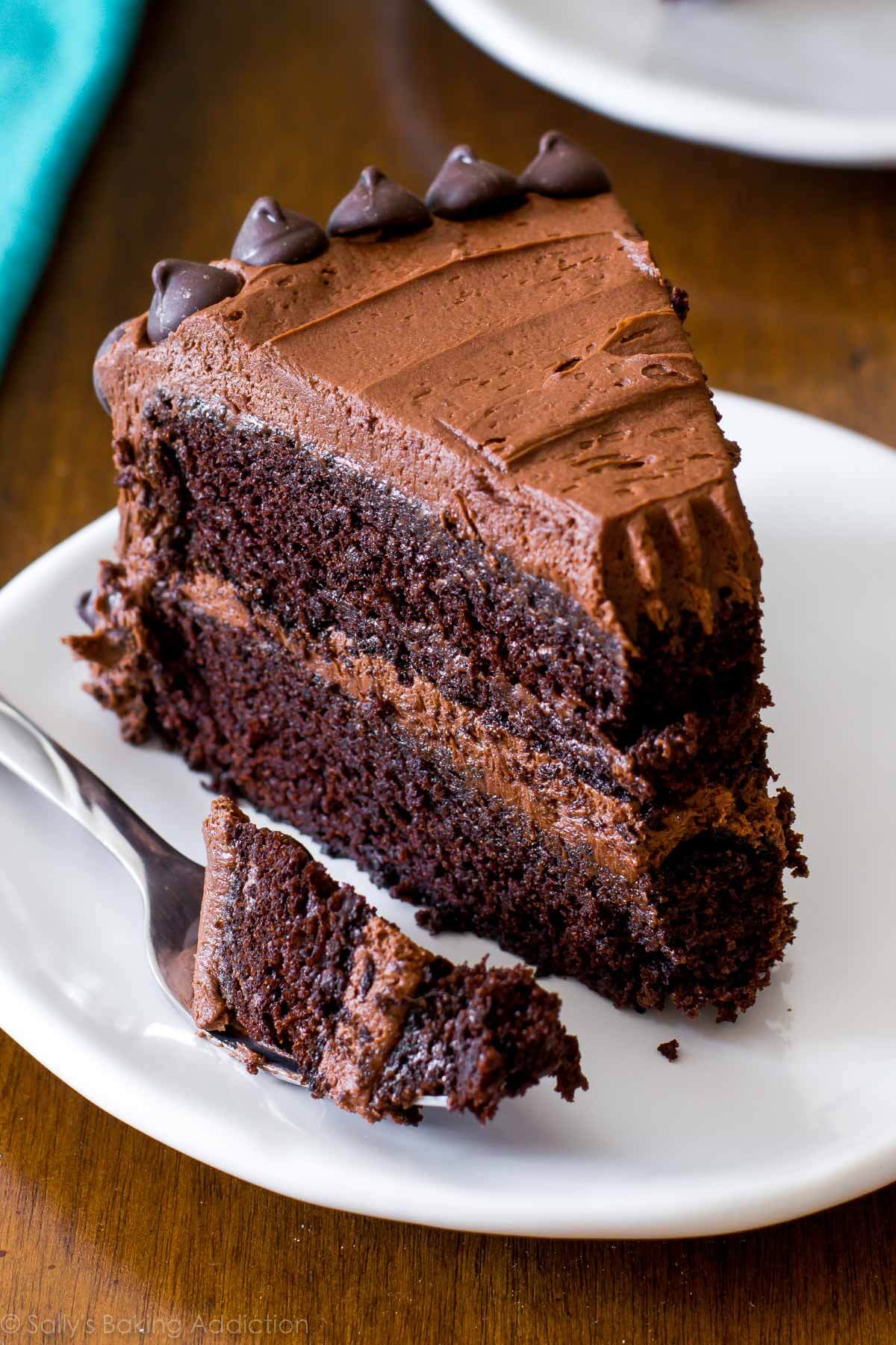 chocolate cake slice